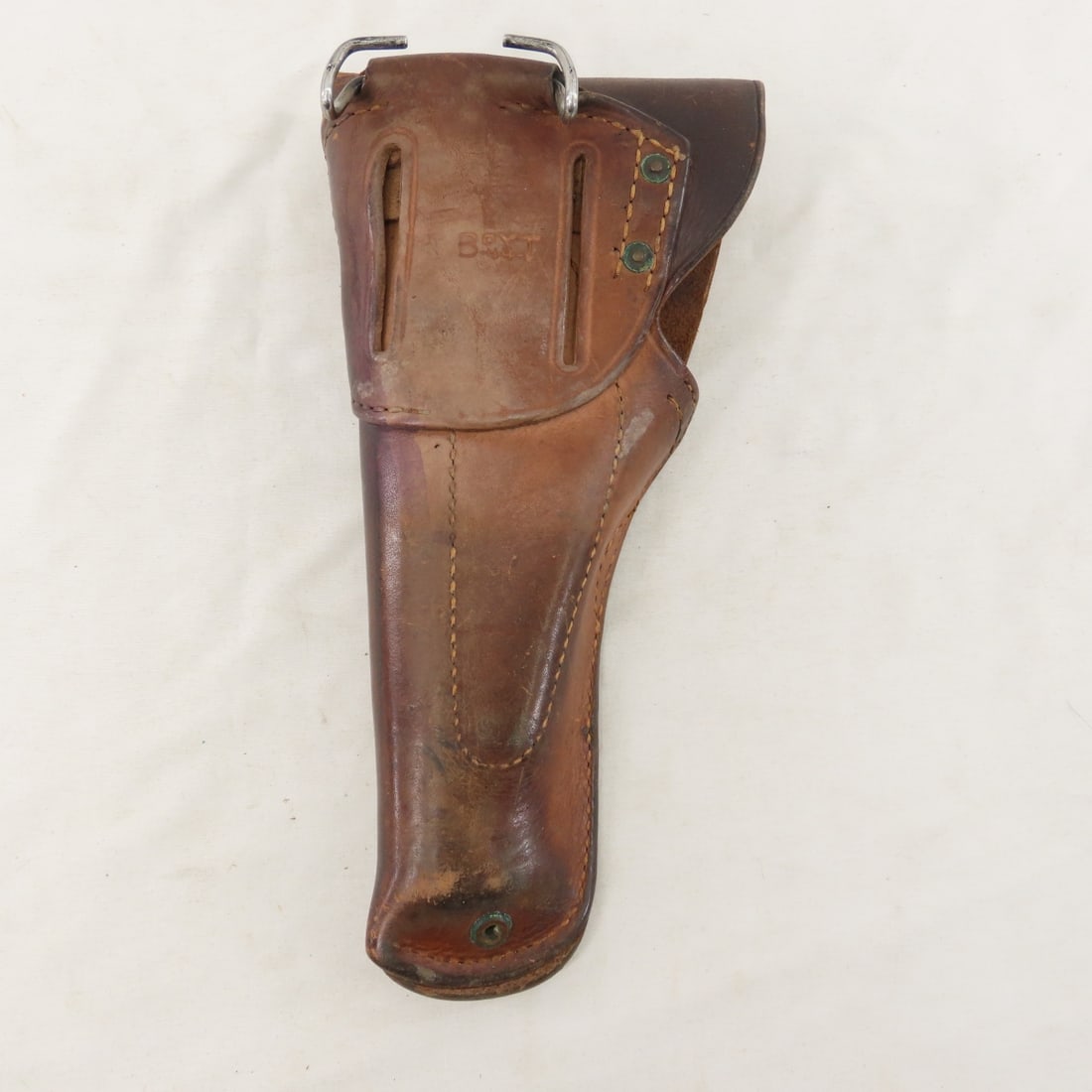 3 WWII Brown Leather Boyt Holsters - 9