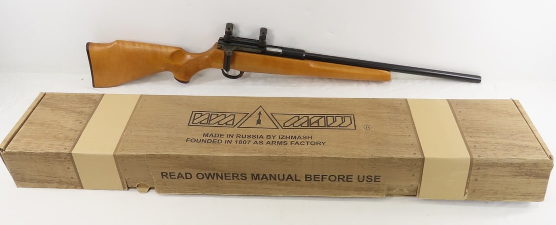 Izhmash JSC Biathlon 7-2-KO .22 LR Rifle: Izhmash JSC Biathlon 7-2-KO .22 LR Rifle - SN# H02611308, made in Russia, import by EAA, date of mfg. circa 2002, toggle lever action, 19.52" barrel, rear scope mounts, wood checkered pistol grip stoc