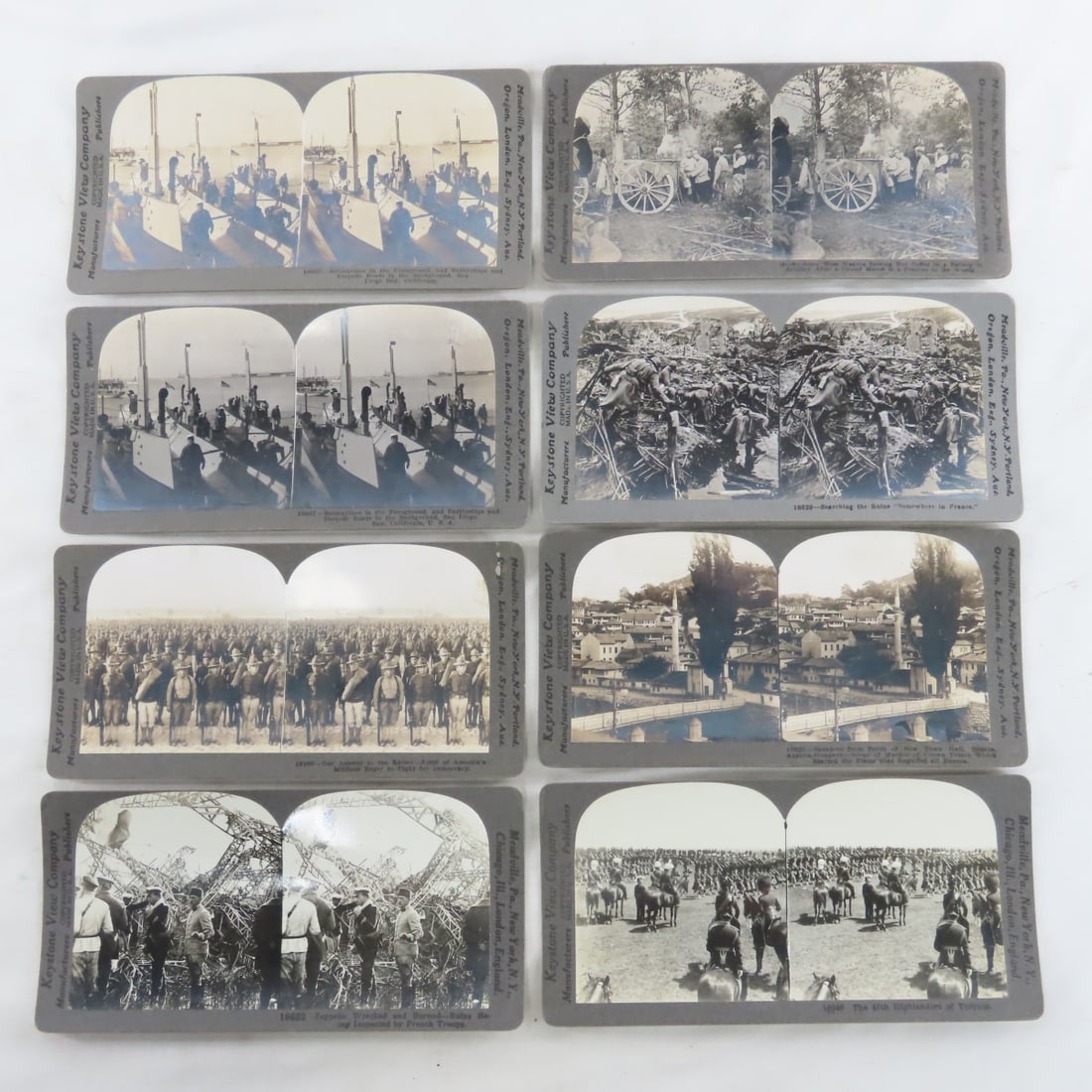 40+ WWI Military Stereoscope cards with Viewer - 10