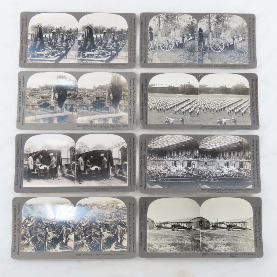 40+ WWI Military Stereoscope cards with Viewer - 12