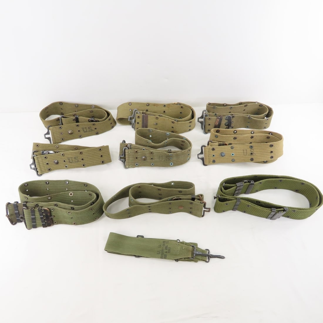 US Military belts, straps, ammo belt, buckles - 16