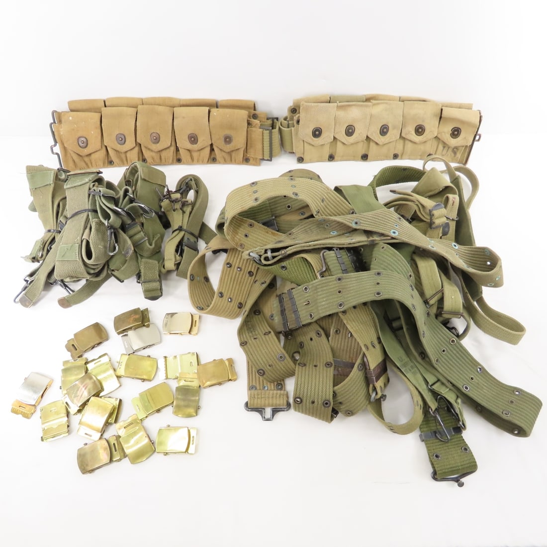 US Military belts, straps, ammo belt, buckles (1 of 20)