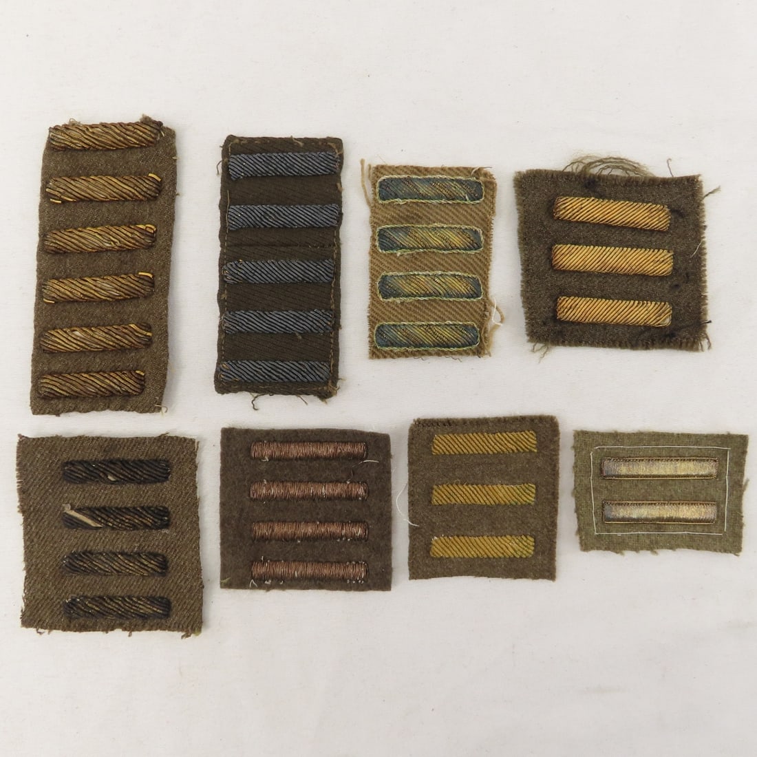 WWII US Bullion Patches in Riker Display - 13