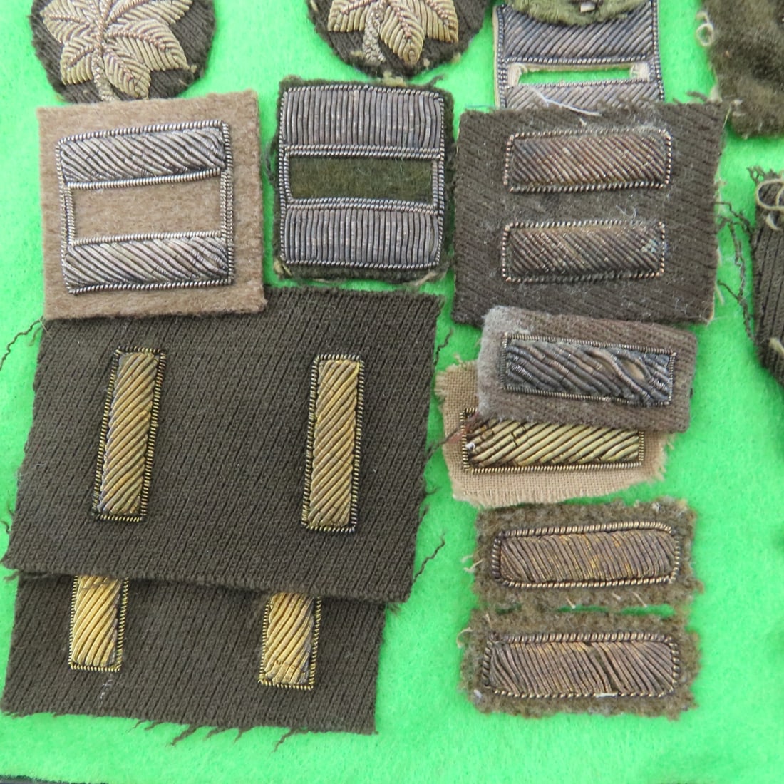 WWII US Bullion Patches in Riker Display - 6