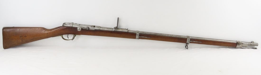 1881 Amberg IG Mod 71 Mauser 11mm Rifle: 1881 Amberg IG Mod 71 Mauser 11mm Rifle - Antique single shot (Infanterie-Gewehr 71), no import mark, SN# 891448. Receiver marked : 89148 / I.G. Mod 71/ 1881/ 1882 / 3 crown proofs. Bolt marked: 87103