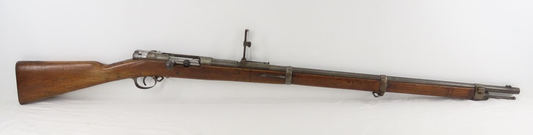 1888 Spandau IG Mod 71/84 German Mauser 11mm Rifle: 1888 Spandau IG Mod 71/84 German Mauser 11mm Rifle - Antique (Infanterie-Gewehr M1871/84), SN# All Matching 2163, no import mark, Patrone11.15×60R, 8 round tube magazine. Receiver marked :
