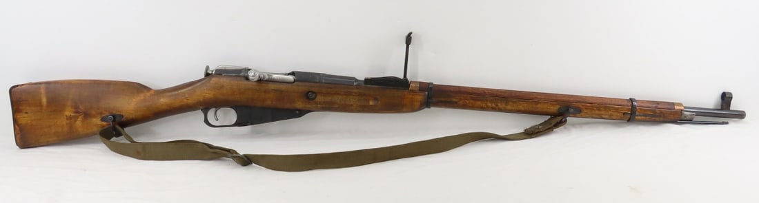 1944 Tikka Mosin Nagant M91/30 7.62x54R Rifle: 1944 Tikka Mosin Nagant M91/30 7.62x54R Rifle - SN# 56408, "SA" Finnish Army property stamp, bolt marked 54608, 28" barrel, front peep sight, rear ladder sight, cleaning rod, sling loops, canvas sling