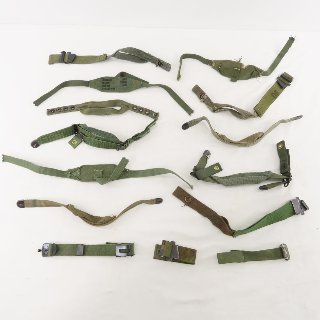 Vintage & Modern US military helmet liners, straps - 6