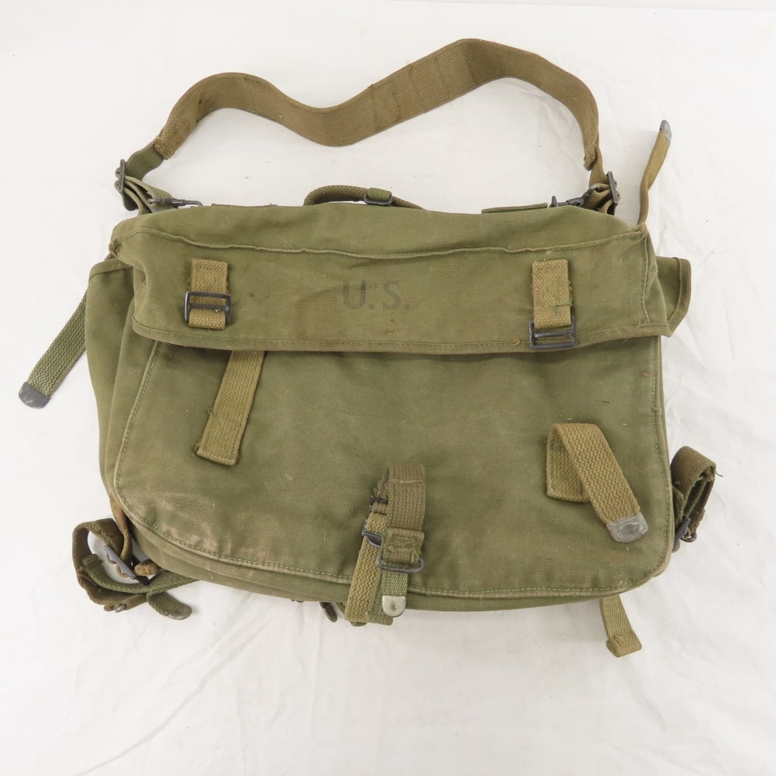 WWII US Army Field Bags, Gas Mask, Canteens - 5