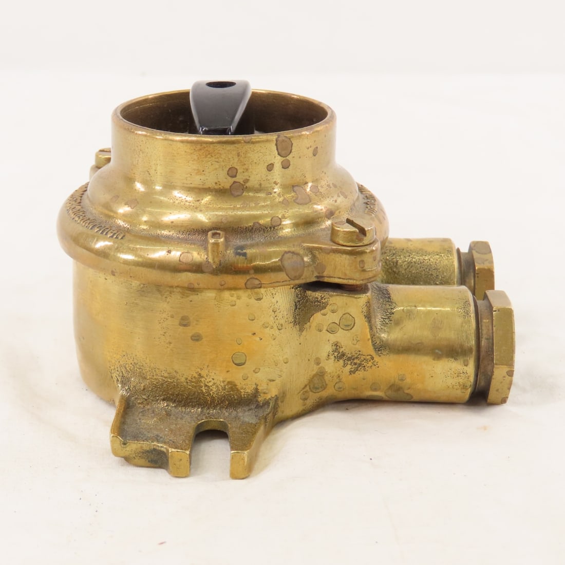 WWII German Brass Nautical Light Switch & Light - 11