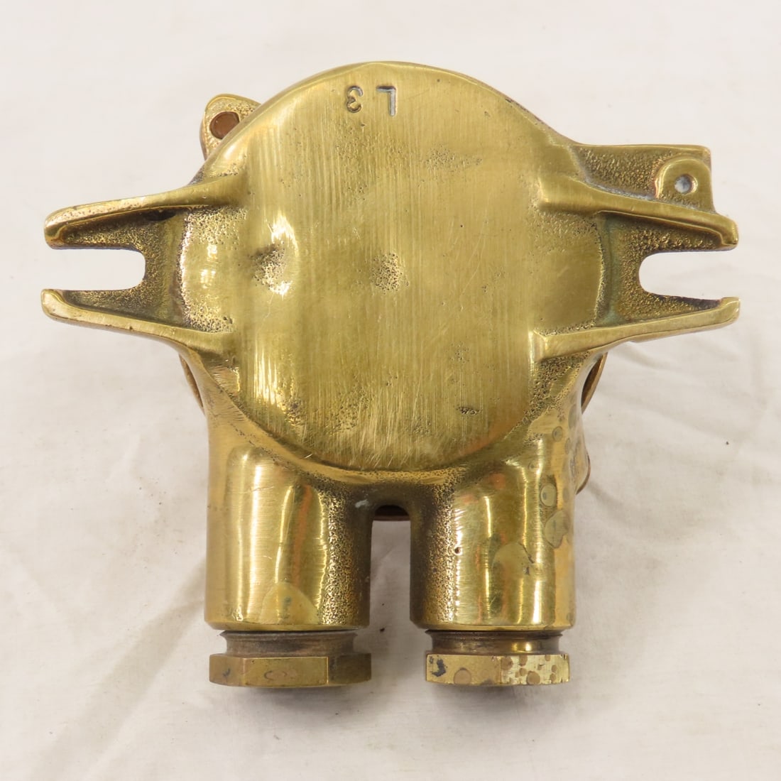 WWII German Brass Nautical Light Switch & Light - 13