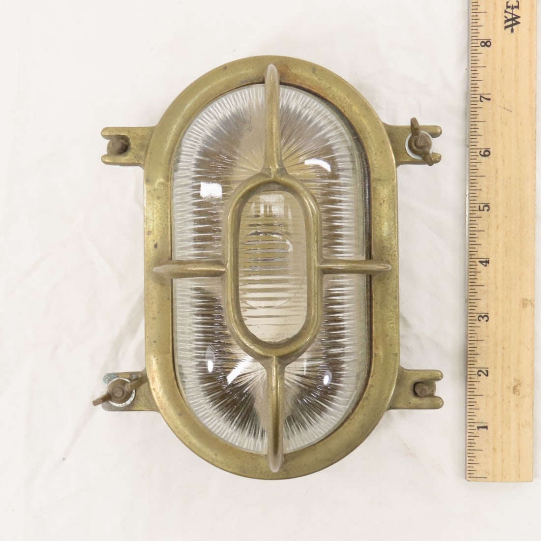 WWII German Brass Nautical Light Switch & Light - 2