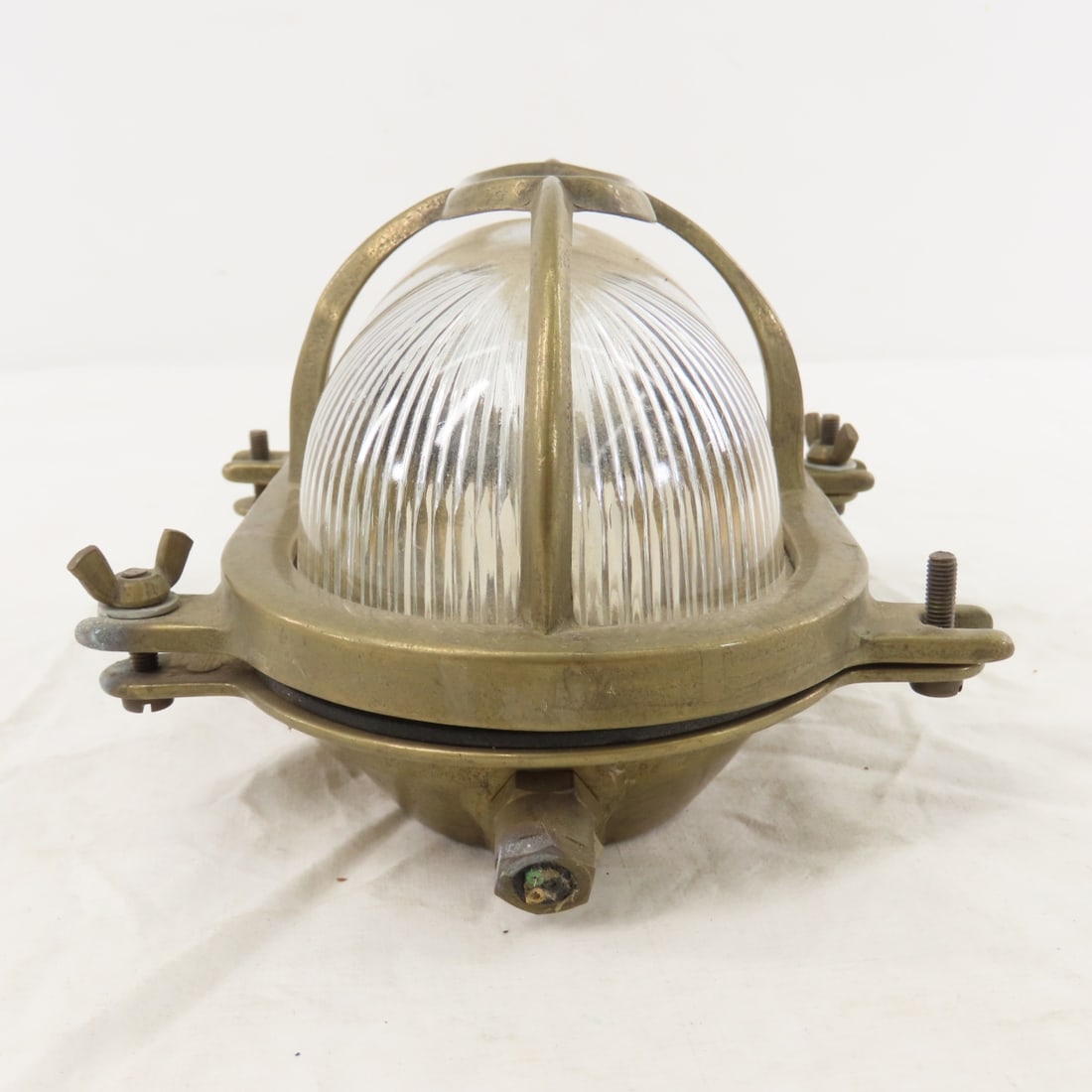 WWII German Brass Nautical Light Switch & Light - 3