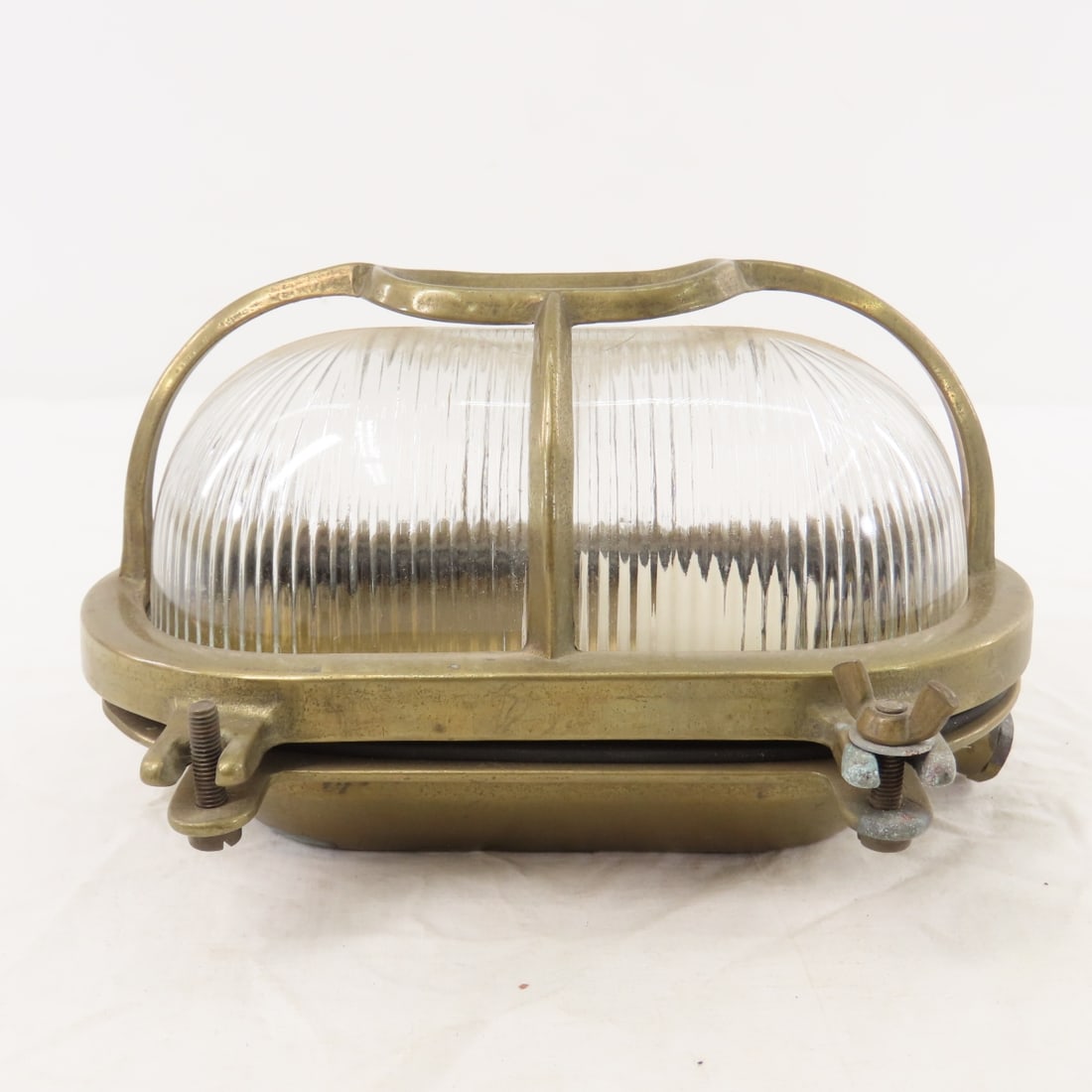 WWII German Brass Nautical Light Switch & Light - 4