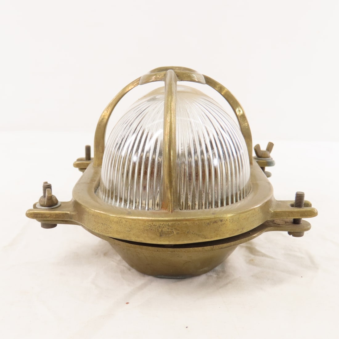 WWII German Brass Nautical Light Switch & Light - 5