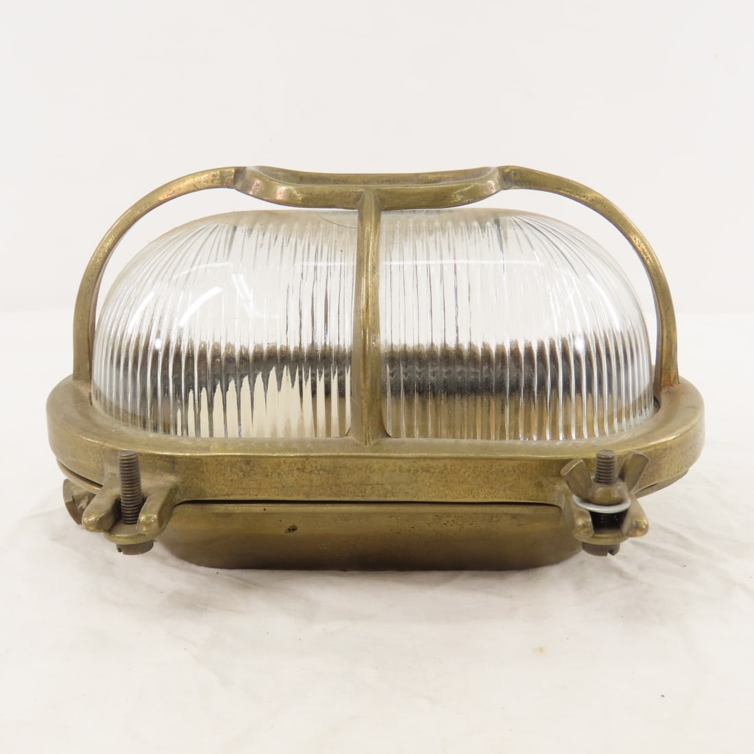 WWII German Brass Nautical Light Switch & Light - 6