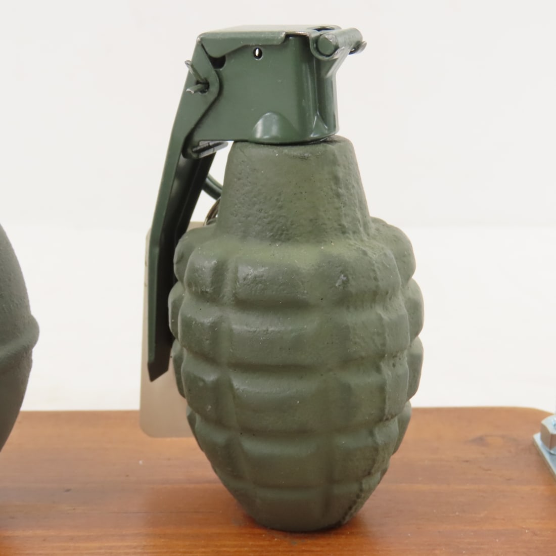 3 WWII Inert Dummy Hand Grenades Display - 7