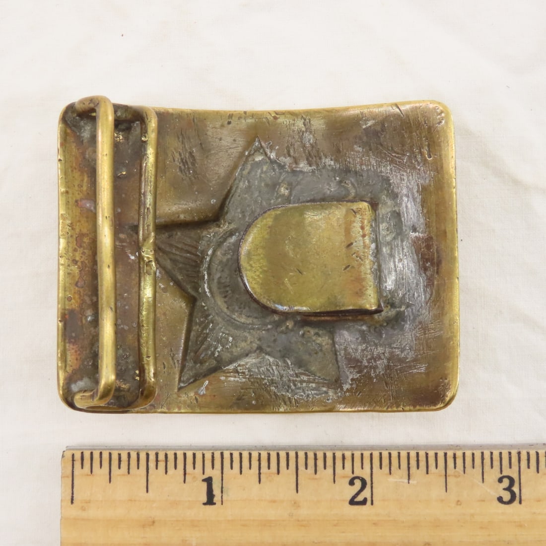 WWII Soviet Red Army Belt Buckle & Oilers - 3