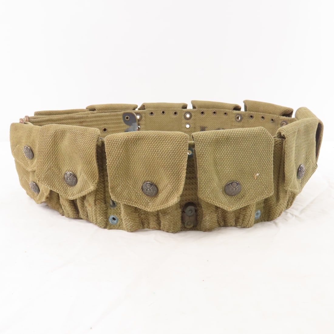 WWI US M1909 Eagle Snap Cavalry Cartridge Belt - 5