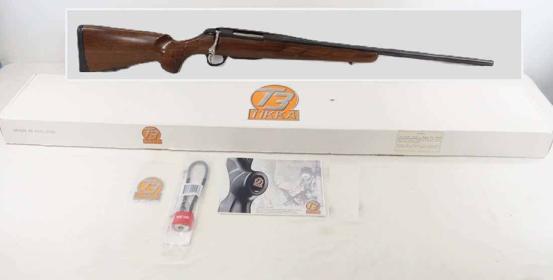 Tikka T3 Bolt Action .243 WIN Rifle: Tikka T3 Bolt Action .243 WIN Rifle - SN# 498294, Manufactured by Sako in Finland from approximately 2003- 2016. - imported by Beretta USA, 22" barrel drilled for scope mounts, checkered wood pistol g