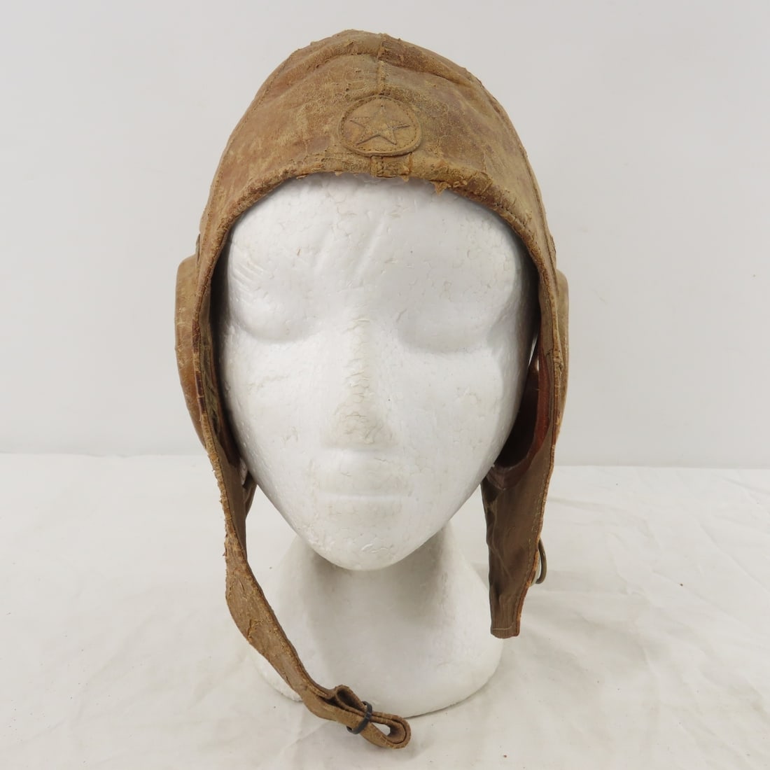 WWII Japanese Army Flight Helmet, Canteen, Hat - 15