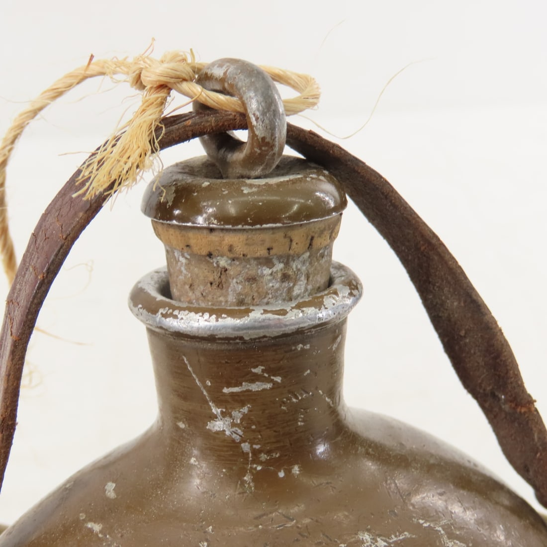 WWII Japanese Army Flight Helmet, Canteen, Hat - 4