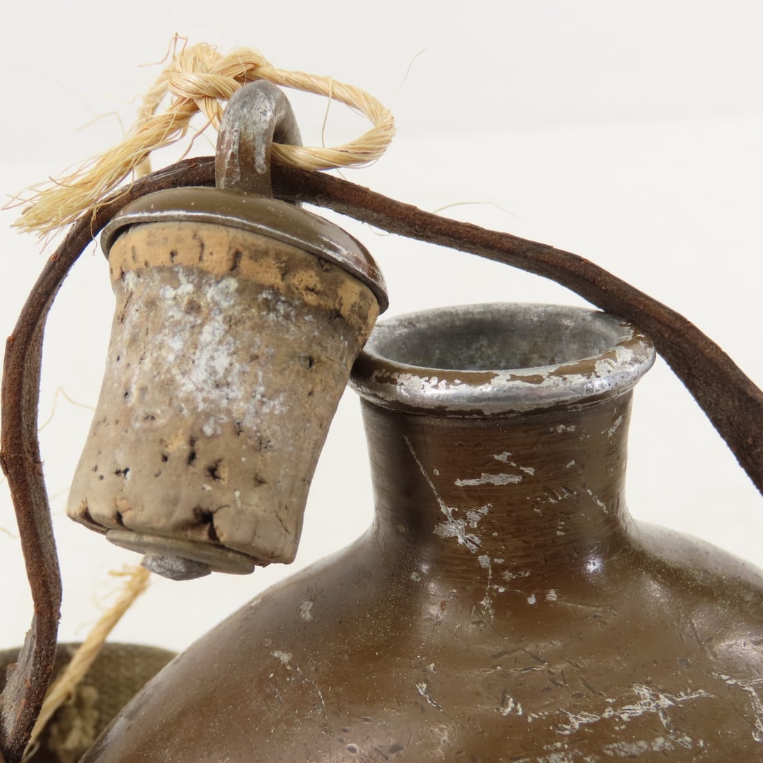 WWII Japanese Army Flight Helmet, Canteen, Hat - 5