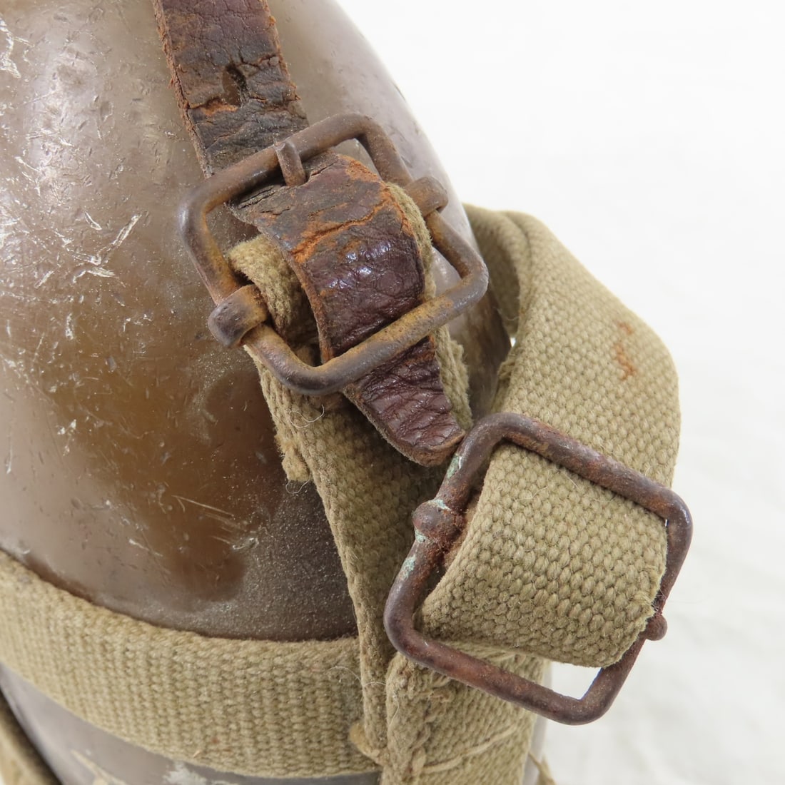 WWII Japanese Army Flight Helmet, Canteen, Hat - 6