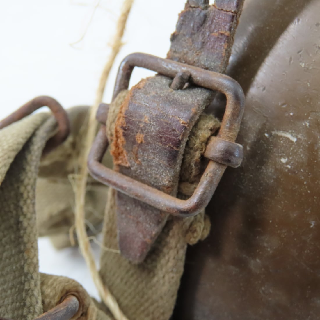 WWII Japanese Army Flight Helmet, Canteen, Hat - 7