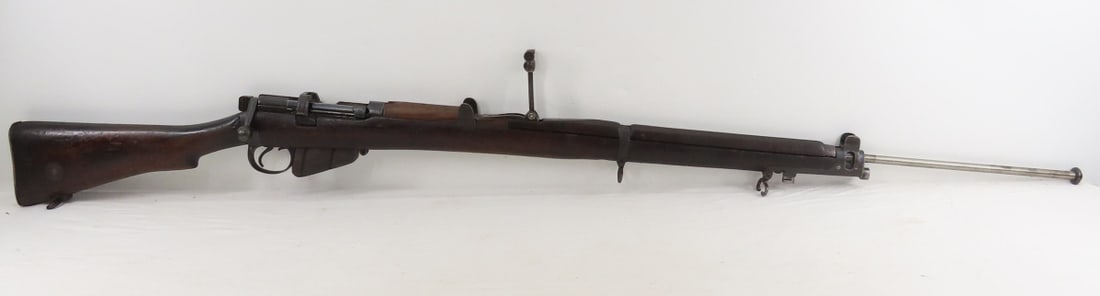 Enfield GR BSA 1916 SHTLE III* Bayonet Trainer: Enfield GR BSA 1916 SHTLE III* Bayonet Trainer - SN# D1943, wrist marked: "crown GR BSA 1916 SHTLE III*", 26" barrel, 11" bayonet plunger with spring in barrel. front sight with ears and rear ladder s