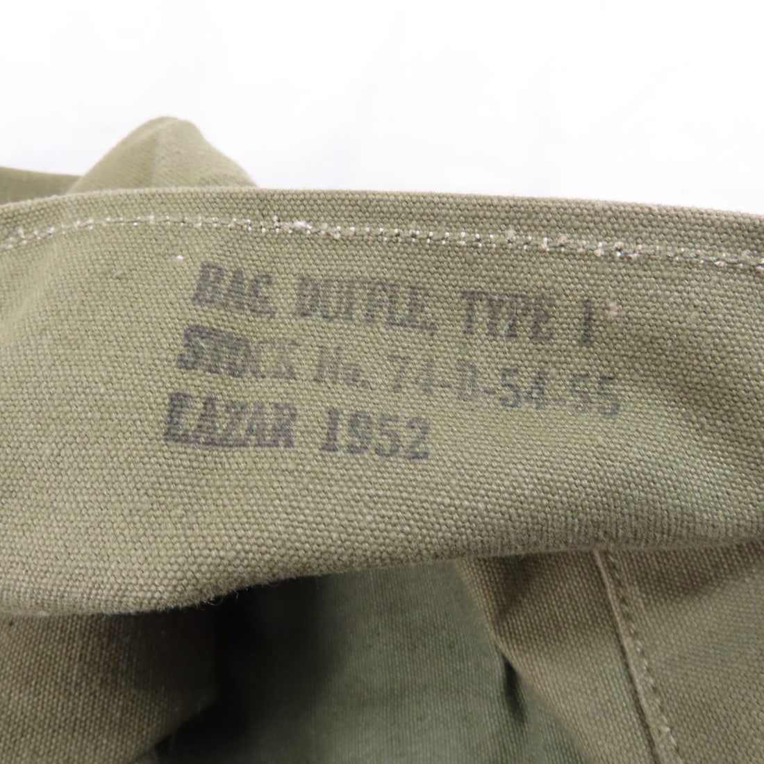 5 Vintage US Army Canvas Duffle Bags - 11