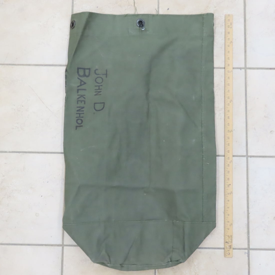 5 Vintage US Army Canvas Duffle Bags - 5