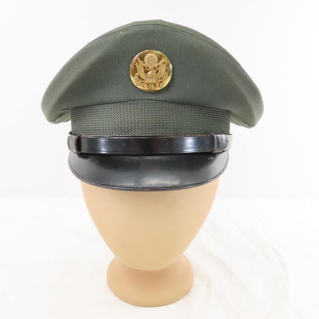 3 Vintage US Army & Navy Enlisted Visor Caps - 2