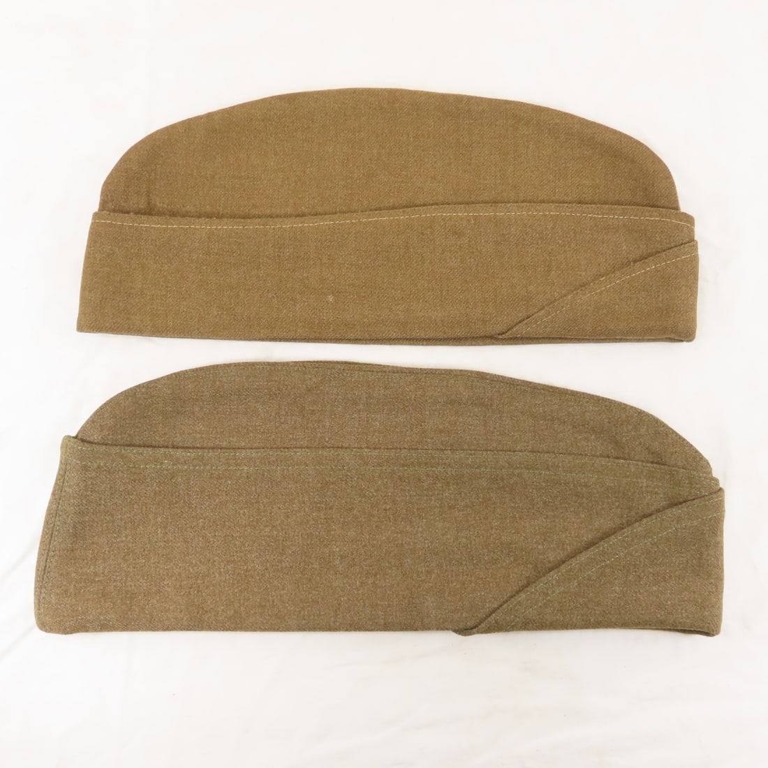 Collection of WWII Wool & Canvas Garrison Caps - 10