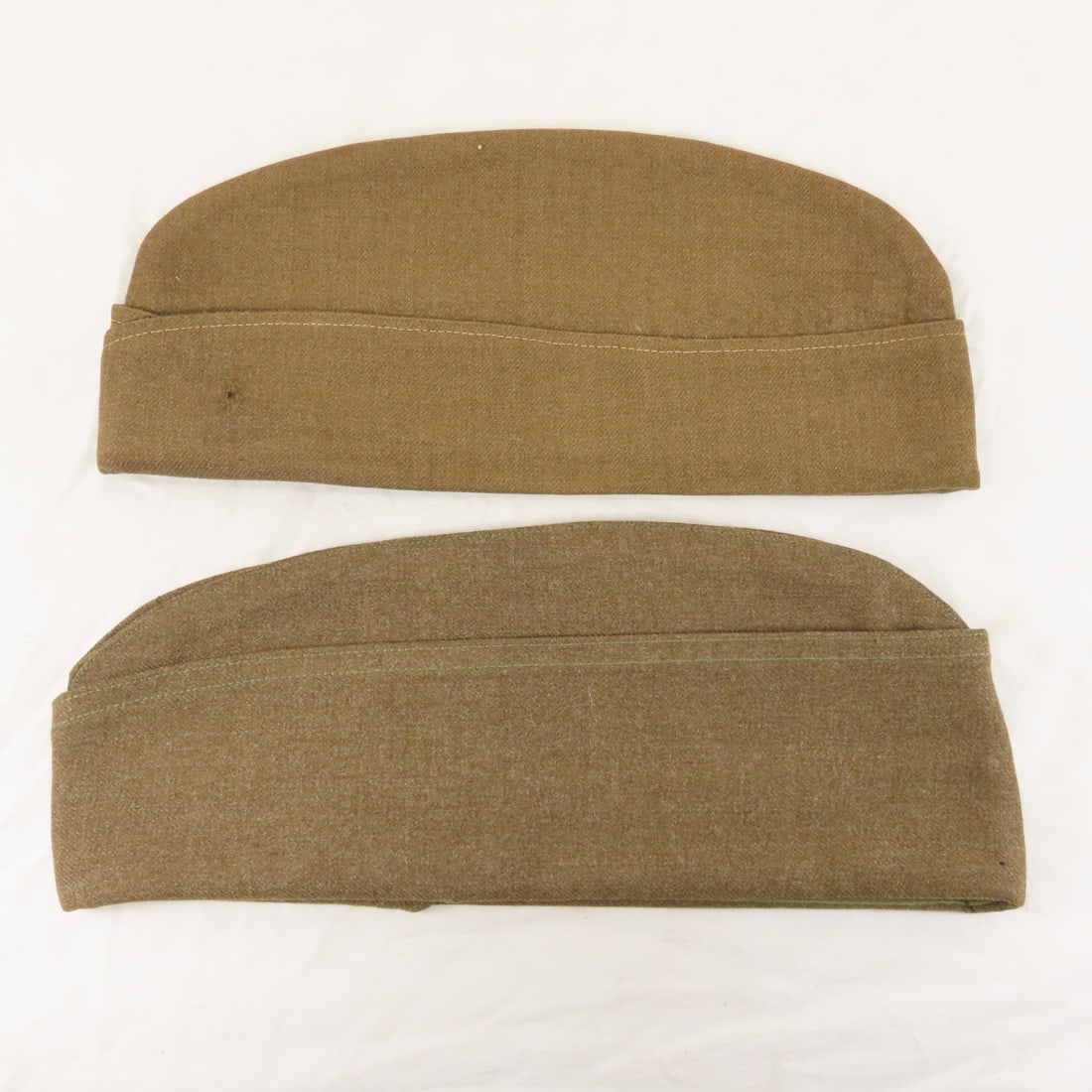 Collection of WWII Wool & Canvas Garrison Caps - 11