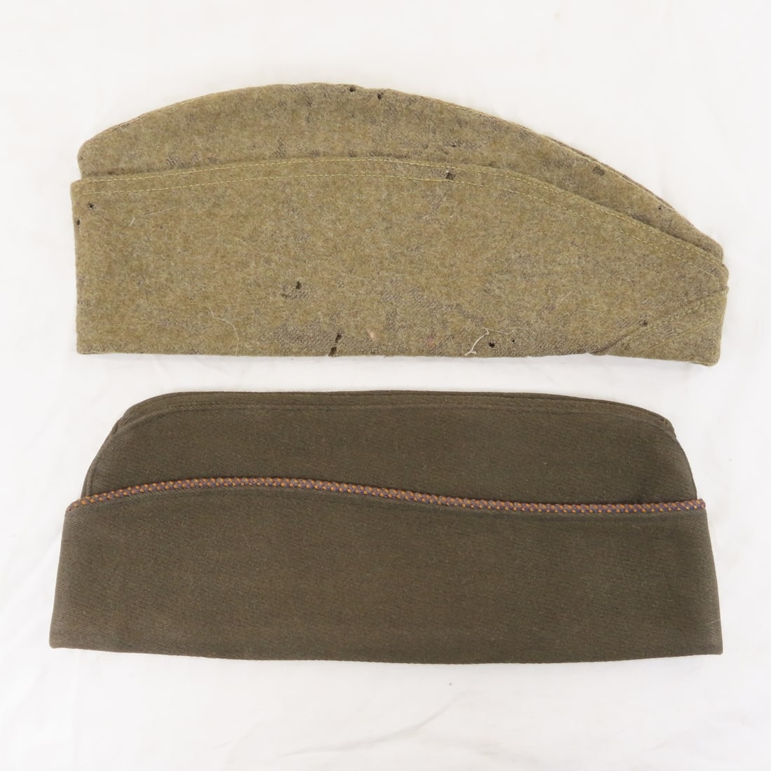 Collection of WWII Wool & Canvas Garrison Caps - 13