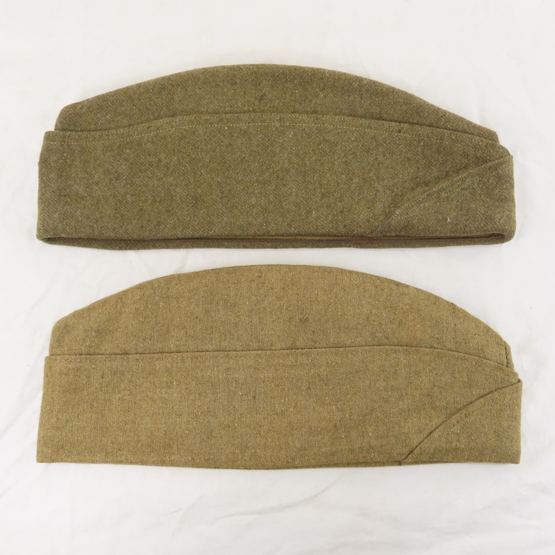 Collection of WWII Wool & Canvas Garrison Caps - 14