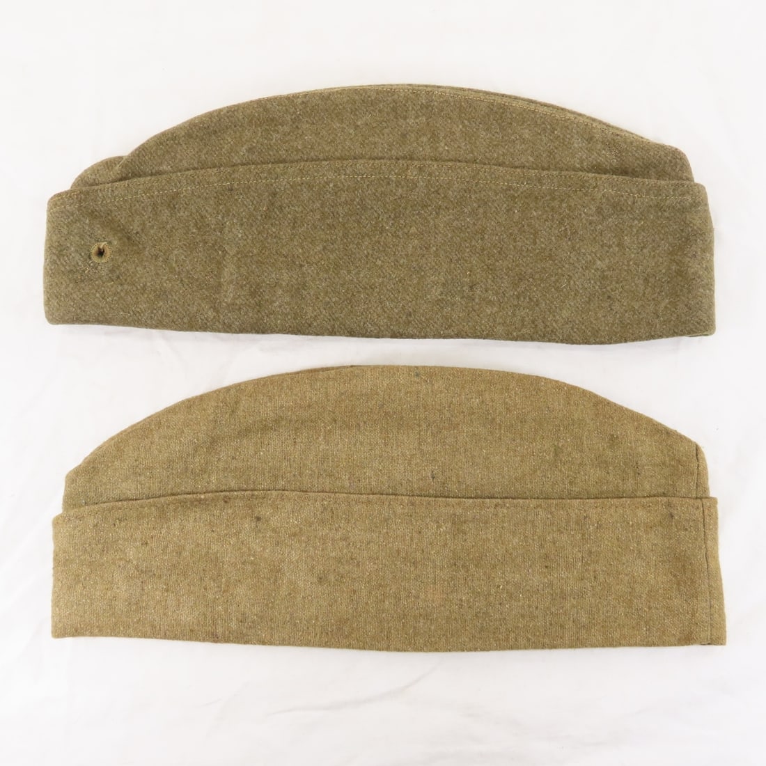 Collection of WWII Wool & Canvas Garrison Caps - 15