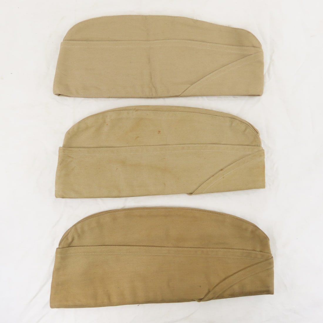 Collection of WWII Wool & Canvas Garrison Caps - 18