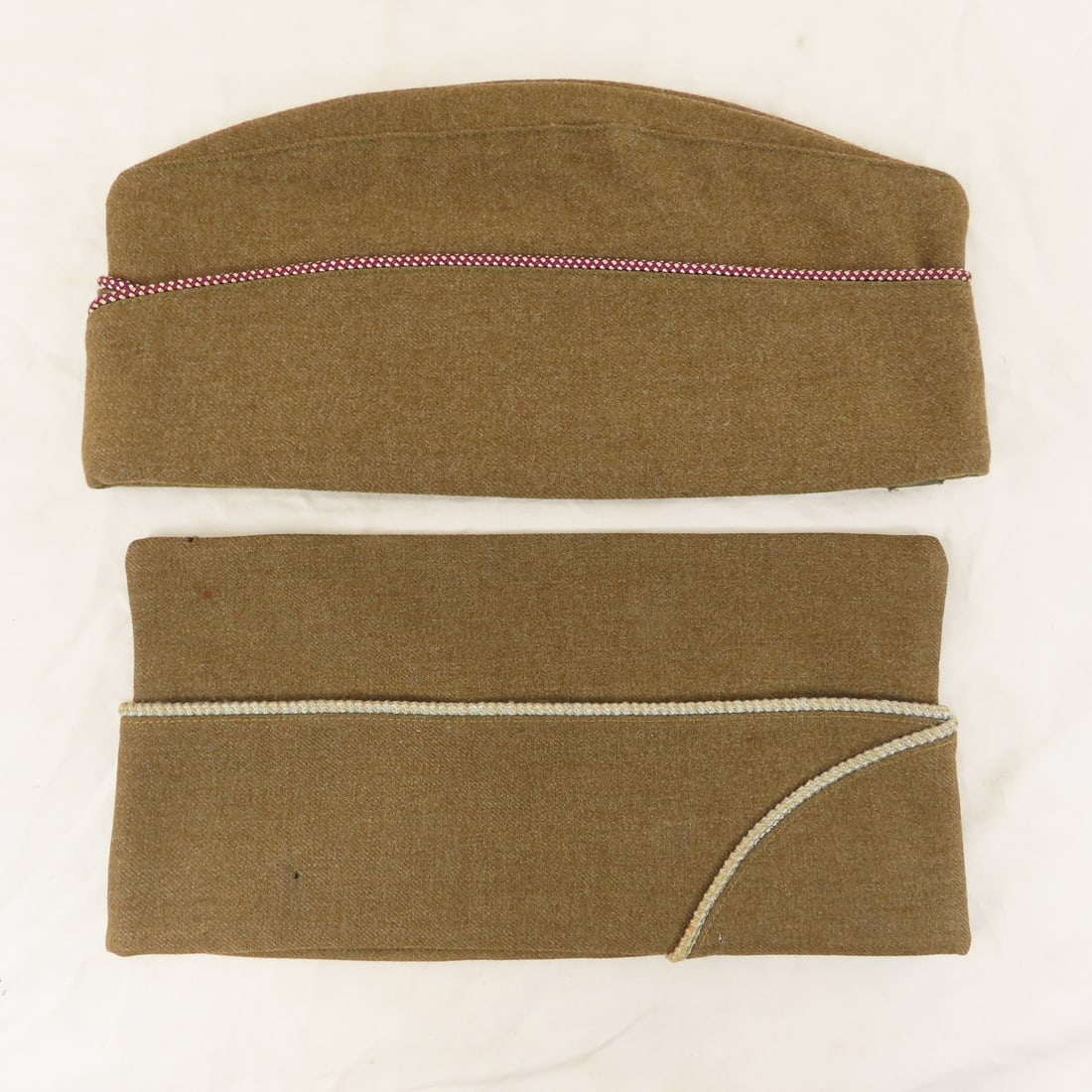 Collection of WWII Wool & Canvas Garrison Caps - 3