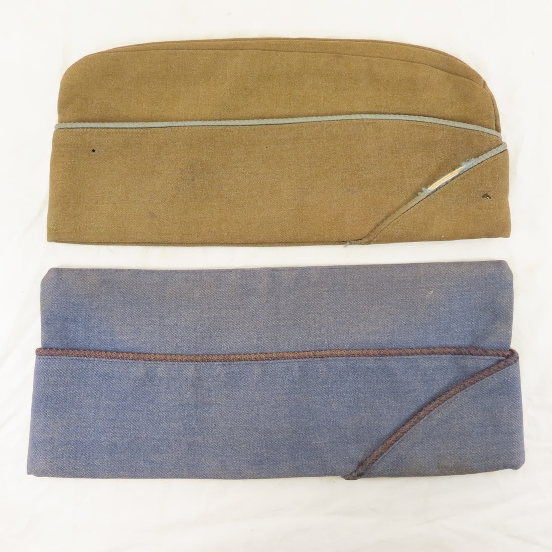 Collection of WWII Wool & Canvas Garrison Caps - 4