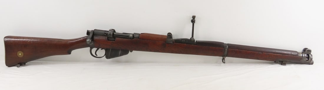Enfield GR BSA 1916 SHTLE III* .303 Rifle: Enfield GR BSA 1916 SHTLE III* .303 Rifle - SN# A94527, wrist marked: "crown GR BSA 1916 SHTLE III*", 26" barrel, front sight with ears and rear ladder sight, 10 round detachable box magazine, wood st