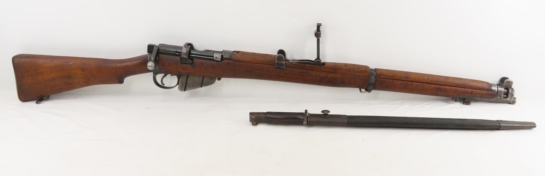 Enfield SMLE BSA SRG .303 Rifle with Bayonet: Enfield SMLE BSA SRG .303 Rifle with Bayonet - SN# 42761, import CAI St Alban, VT. 1904–1957. SRG commercial rifle. 10 rd detachable magazine, 26" barrel, with front sight with ears and rear lad