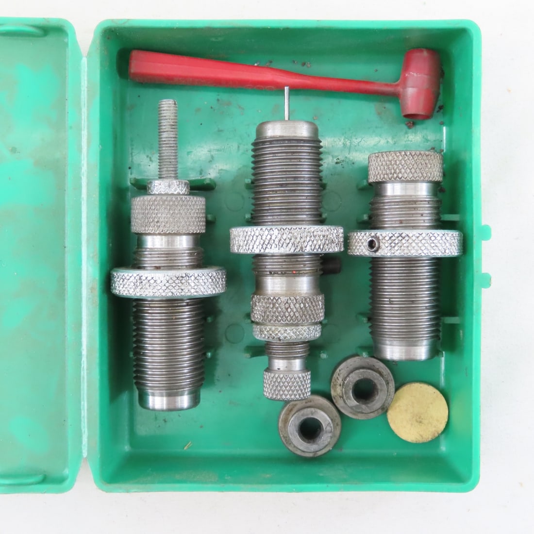 RCBS reloading supplies- dies, funnel, reamers - 10