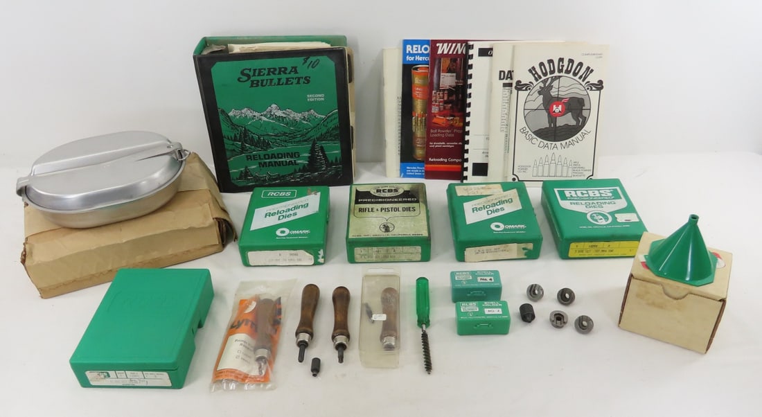 RCBS reloading supplies- dies, funnel, reamers (1 of 20)