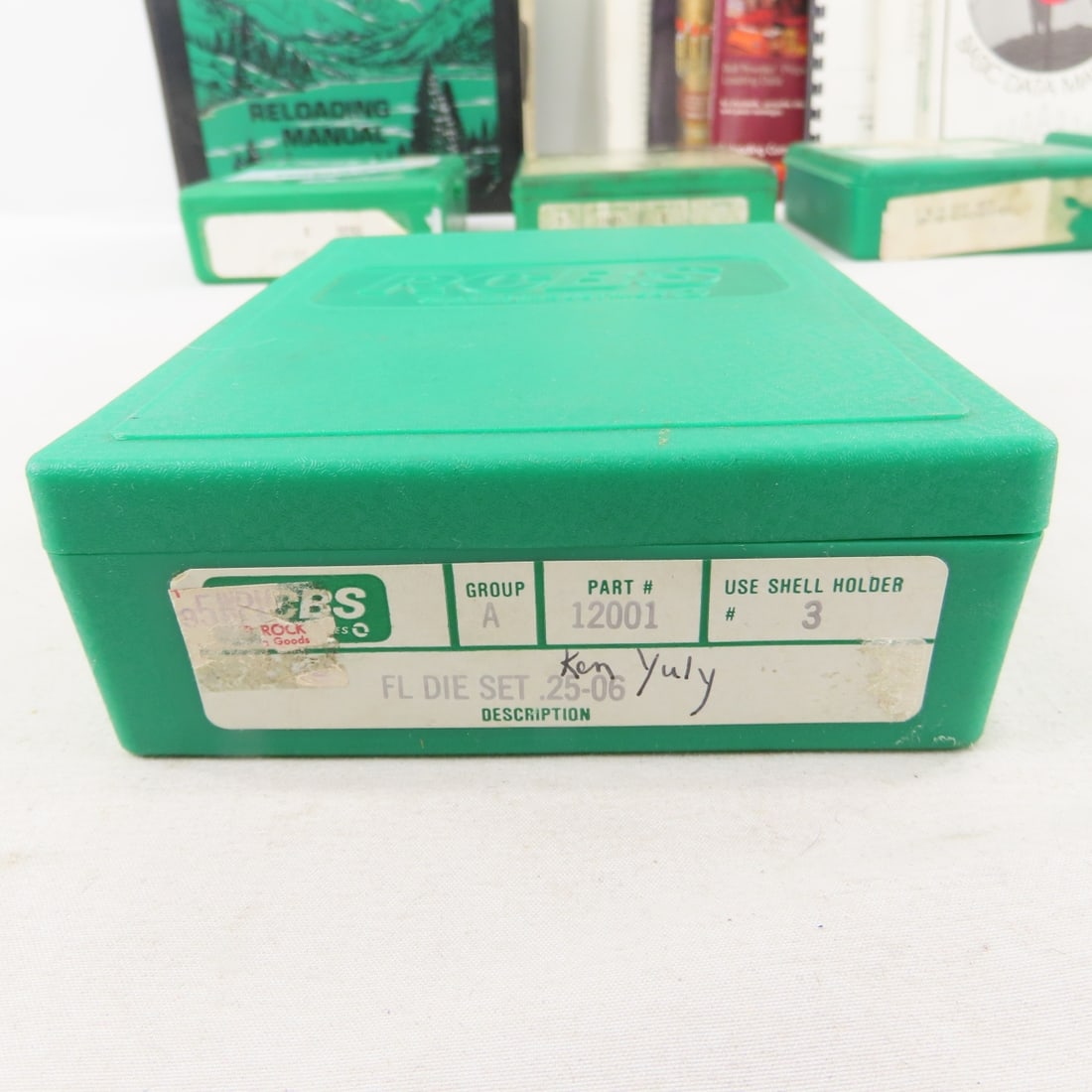 RCBS reloading supplies- dies, funnel, reamers - 3