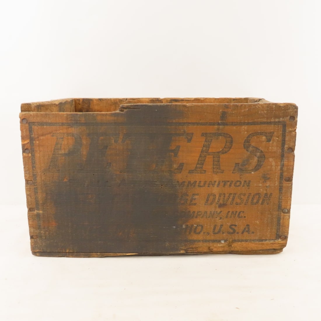 2 Vintage wood ammunition Crates, Peters & Union - 12