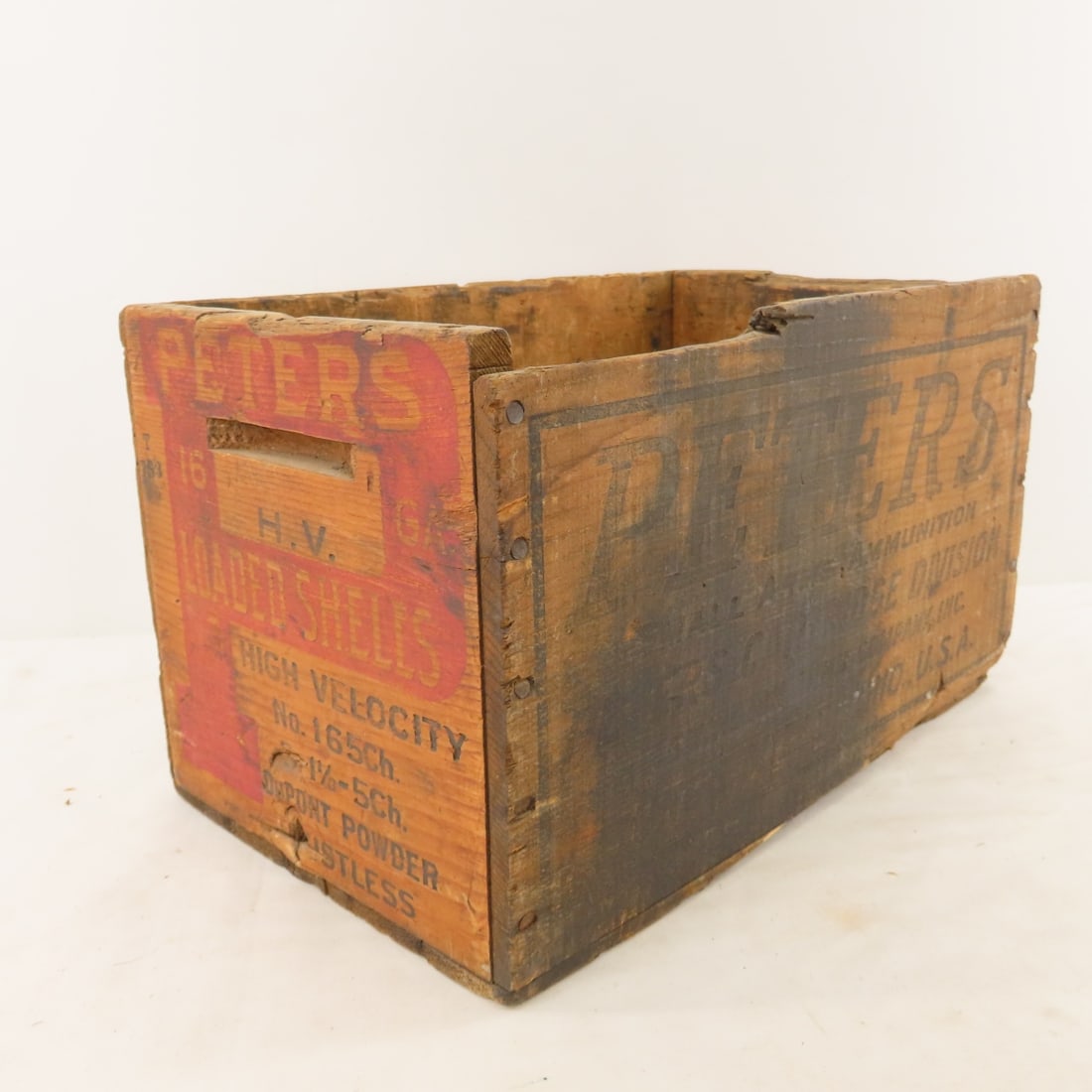 2 Vintage wood ammunition Crates, Peters & Union - 13