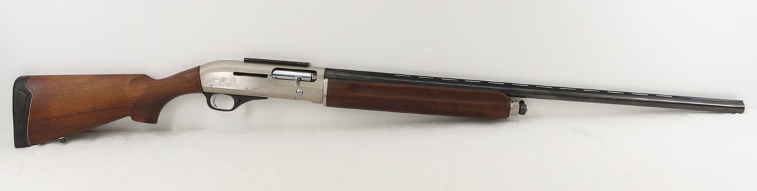 Franchi Benelli 720 Diamond 20 GA Shotgun: Franchi Benelli 720 Diamond 20 GA Shotgun - SN# HH19750, made in Italy imported by Benelli USA Accokeek MD, duck engraving on 2 tone stainless receiver, top rail, 28" vent rib barrel with cylinder cho