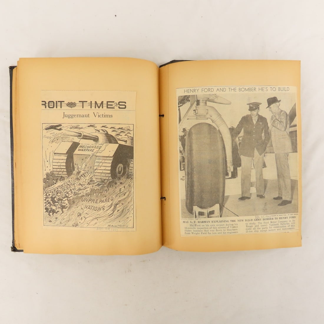 WWII scrapbooks with photos and news clippings - 12
